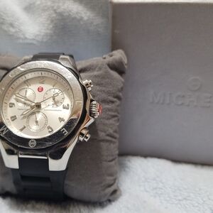 Michele Black and Silver Women's Watch